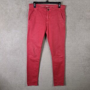 Levis Pants Womens 28 Red Chino Slim Straight Flat Front Office Casual Stretch